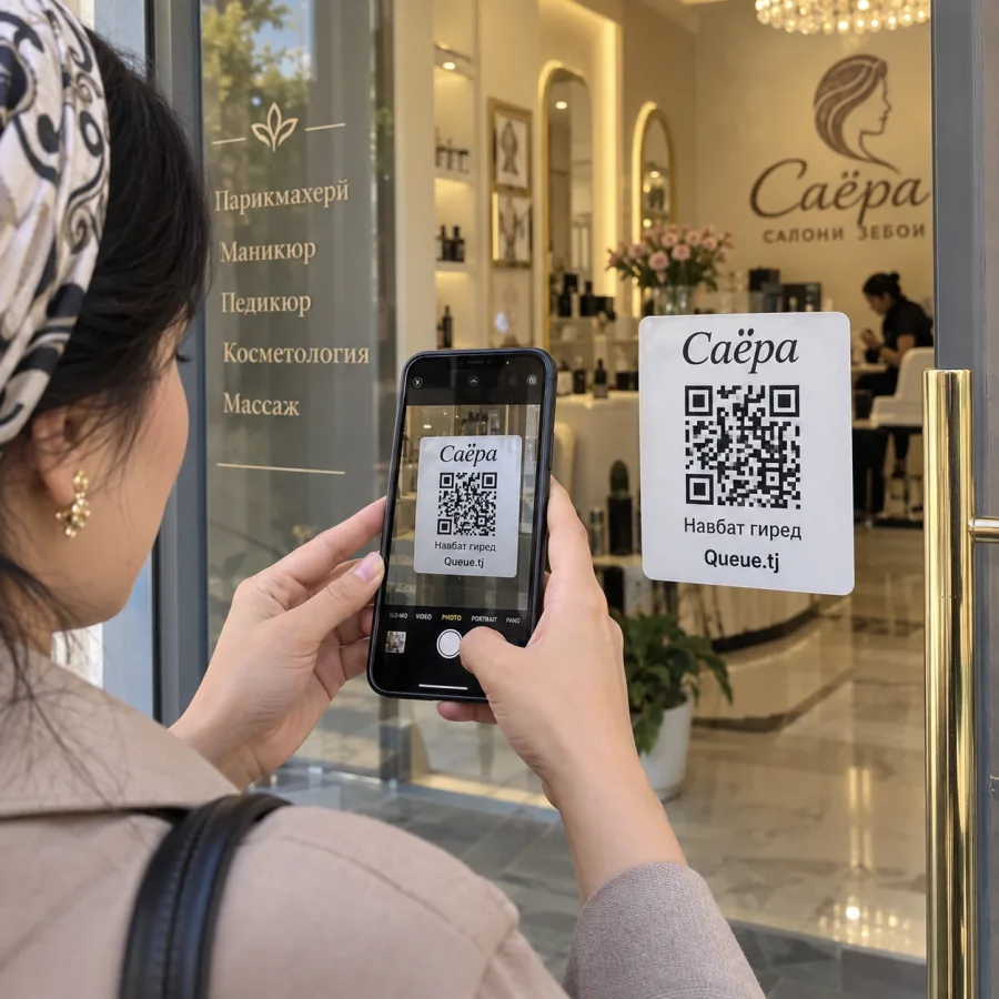 Queue.tj — electronic queue for salons and business